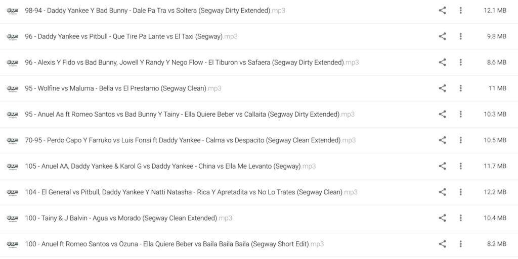 versiones segway usadas por DJs para transiciones entre dos canciones