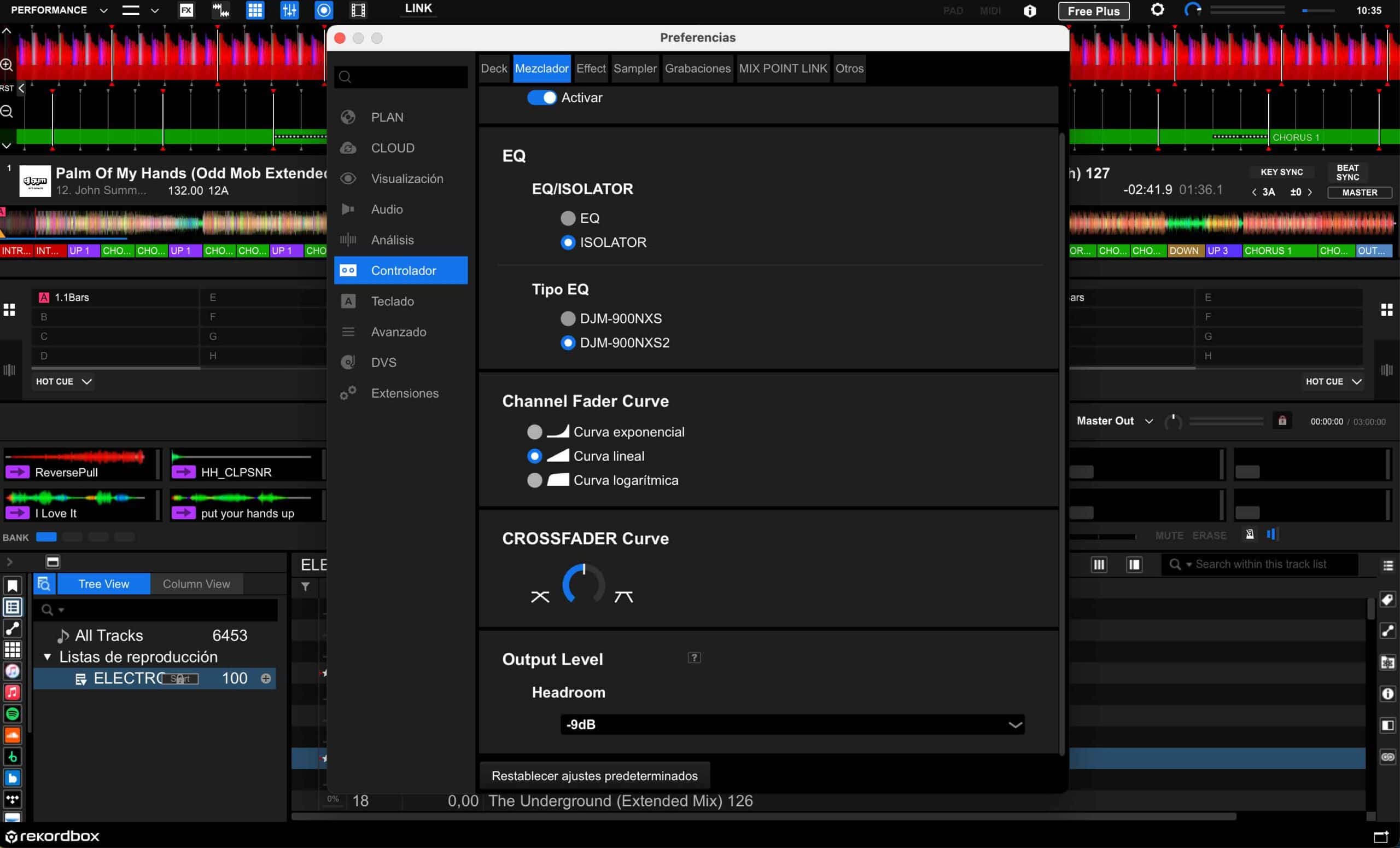 ecualizador en rekordbox usando isolator