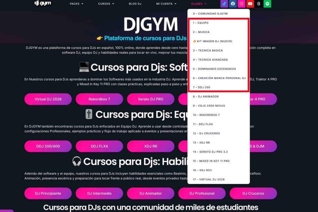 Curso de DJs en español para principiantes con clases paso a paso