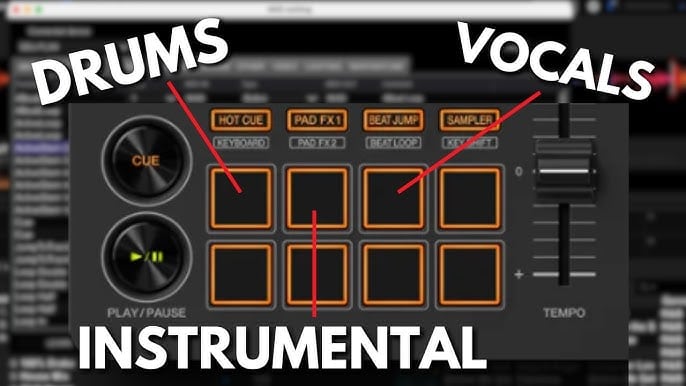 mapear stems en DDJ-FLX4 usando track separation en Rekordbox